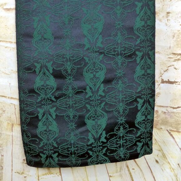 Y2K Lip Service Blacklist Pants Men 36x33 Black Green Brocade Jacquard Goth Rock - Picture 10 of 16